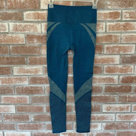 Fabletics Women's High Waisted Seamless Dot Tight Leggings XS Teal Blue - Picture 7 of 11
